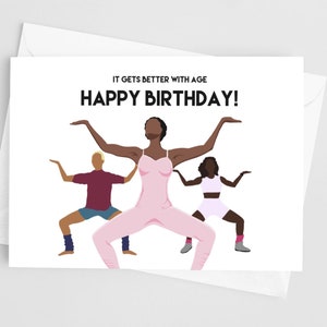 Aunt Vivian Dance Birthday Celebration Friendship Card for Her, Wife , Partner - 90s Gifts