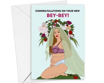 Funny Baby Shower Card -  Congratulations Card Card for Her - New Baby Card