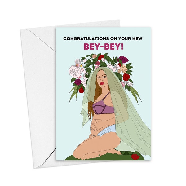 Funny Baby Shower Card -  Congratulations Card Card for Her - New Baby Card