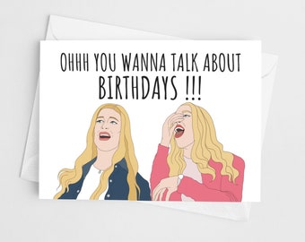 White Chicks - Funny Happy Birthday Card - Wayans Inspired Celebration Card - Funny Card for Him or Her - Friendship Movie Card