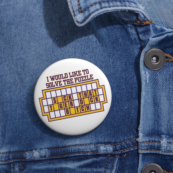 LSU Sorority Game Day Button, Geaux Tigers Game Day Button, STTDB Football College Tailgate Accessories, Tiger Stadium Sports