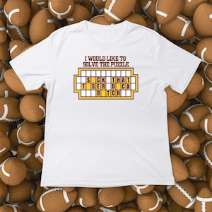 LSU STTDB-uniseks T-shirt, LSU-voetbalshirt, kleding college bumperkleven, T-shirt Geaux Tigers, paars en goud, Louisiana State University