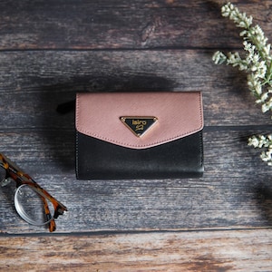 Women's Stylish Leather Envelope Wallet, Women's Credit Card and Coin Purse, RFID Cardholder, Anniversary Gift For Her