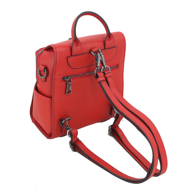 Mini Leather Backpack: Convertible Crossbody Purse, Small  display picture 1