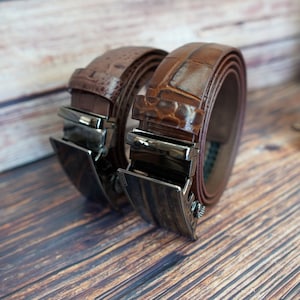 Personalized Leather Belt: Thick Handmade Men's Waist Belt