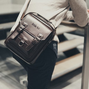 SAC MESSAGER POUR HOMMES, petit sac à bandoulière, sac à main en cuir vintage pour voyager, sac de tous les jours vintage, cadeau de sac polyvalent pour lui