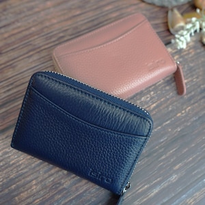 Isiro Zipper Card/Coin Wallet, Personalized card holder , Card/Coin Purse (women) RFID secured with Gift Box