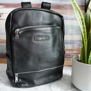 SAC À DOS EN CUIR, Sac à dos pour ordinateur portable, Sac à dos sac à dos, Grand sac d’école en cuir sac de voyage pour hommes et femmes meilleur ami cadeau