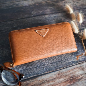 Portefeuille en cuir pour femmes, zippé, cadeau pour elle, voyage, cuir véritable pleine fleur, isiro Canada