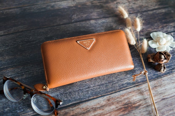 Women's Large Leather Wallet, Zippered, Gift for Her, Travel