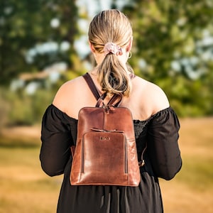 Sac à dos en cuir pour femme, Mini sac à dos, Petit sac à dos, Cadeau pour elle, Cadeau d'anniversaire