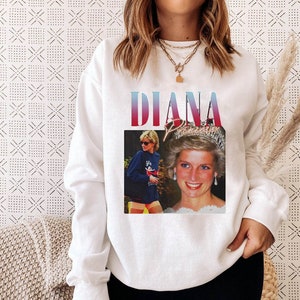 Retro 90s Vintage Sweatshirt, Princess Diana Sweatshirt, Princess Diana Fashion, 90s graphic shirt