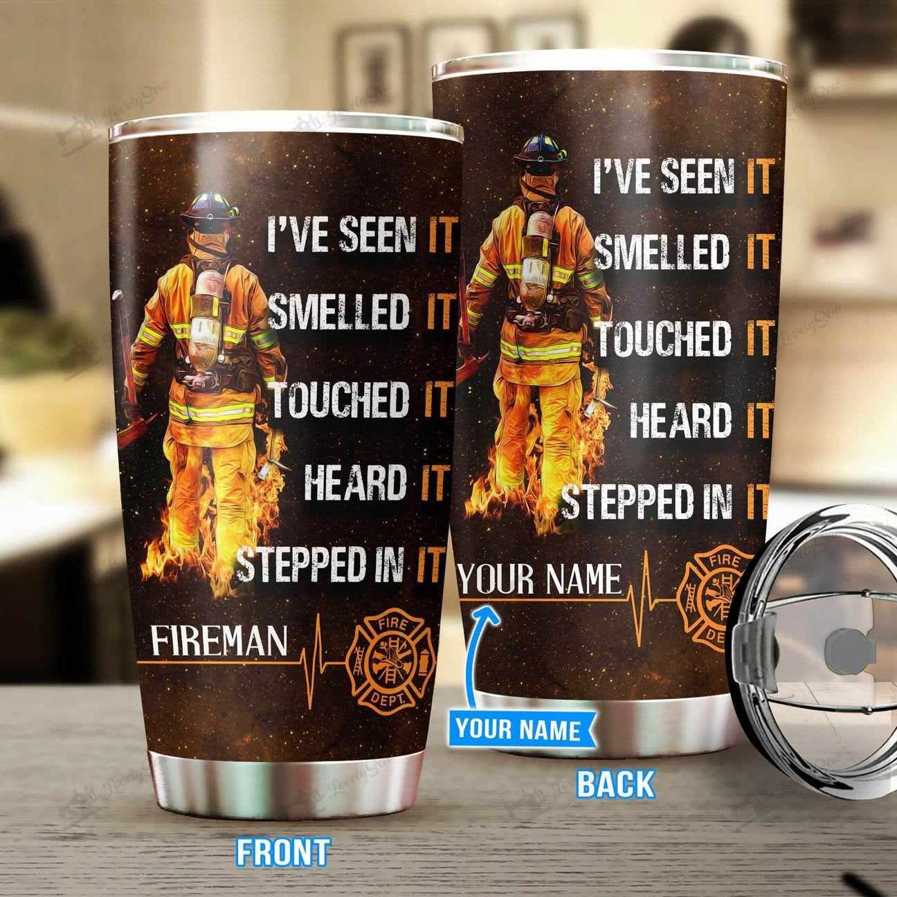 Fire Extinguisher Tumbler: 20 Oz Stainless Steel Insulated Cup