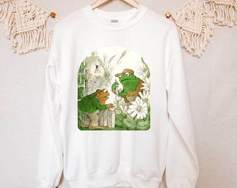 Frog and Toad are friend Sweatshirt, Vintage Classic Book Shirt, Cottagecore Sweatshirt, Gardener Sweatshirt