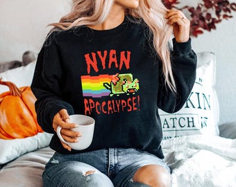 Nyan Cat Sweatshirt, Apocalypse Shirt, Unisex Sweatshirt Clothing