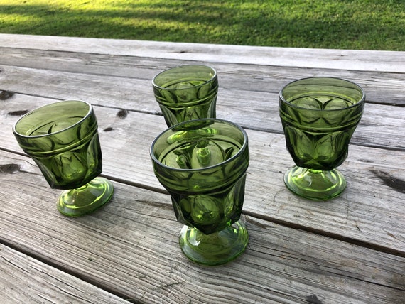 U Pick! 1960s/70s Replacement Vintage Emerald Drinking Glass, Vintage Green  Glass Stemware. Wine Glass Goblet Dessert Cups, Short Glasses - Etsy