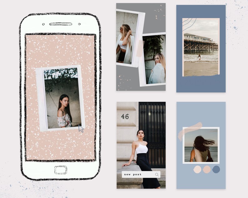 10 Instagram Story Templates Insta Stories Social Media | Etsy