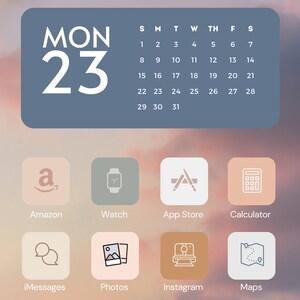 50 Neutral iOS 14 App Icons | Aesthetic App Icons | iOS14 Widget Icons