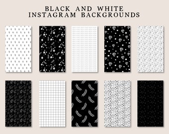 10 Black & White Instagram Story Backgrounds | Instagram Templates | IG Story