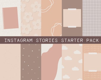 10 Instagram Story Backgrounds, Instagram Story Stickers, Insta Template