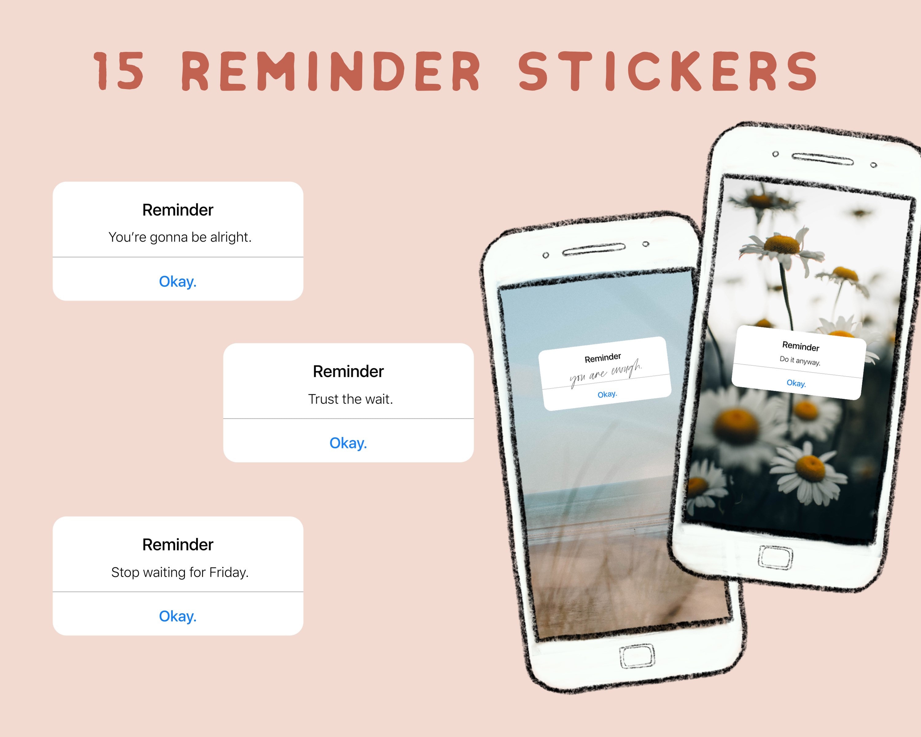 Recordatorio Friendly Reminder Sticker for iOS & Android