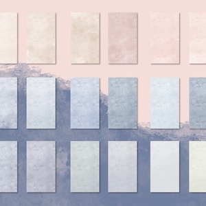 May include: Set of 18 digital paper textures in various shades of beige, blue, and gray. The textures have a subtle watercolor effect, creating a soft and elegant look.