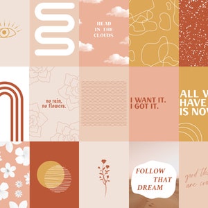The Dreamers Collage Kit in Burnt Orange/Blush (40 Handmade Images!)
