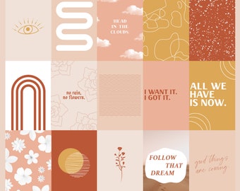 The Dreamers Collage Kit in Burnt Orange/Blush (40 Handmade Images!)