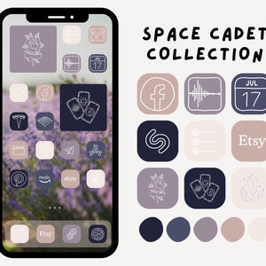 Space Cadet Collection, iOS App Icons, Aesthetic Icons, Hand-drawn App Icons