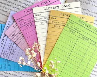Vintage Library Card Bookmark, Book Tracker Gift for Book Lovers