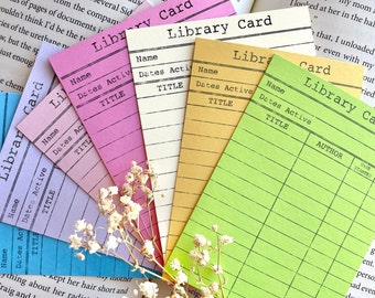 Vintage Library Card Bookmark, Book Tracker Gift for Book Lovers