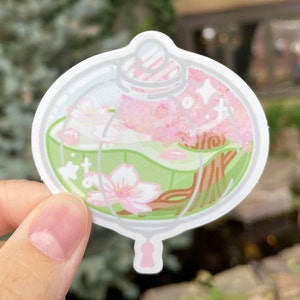 Adesivo de vinil à prova d'água para lanterna Sakura Cherry Blossom, adesivo para laptop