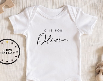 Personalized Baby Boy Bodysuit Personalized Baby girl Bodysuit unisex Clothes New pregnancy announcement baby shower gift idea Bodysuit 187
