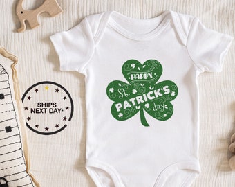St. Patrick&#39;s Day Baby Bodysuit Baby boy girl unisex Clothes New pregnancy announcement baby shower gift idea Bodysuit 190