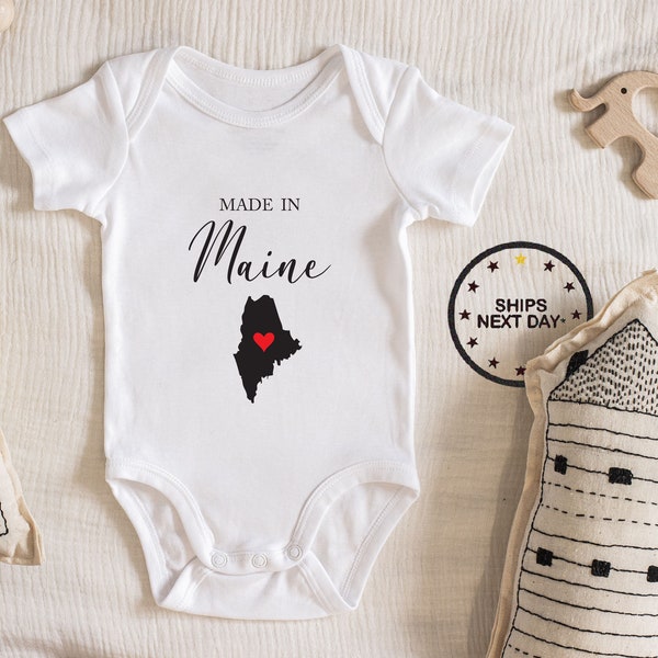 Made In Maine Baby Bodysuit, Baby-Jungen-Mädchen-Unisex-Kleidung-Baby-Dusche-Geschenk-Idee Bodysuit 111.19