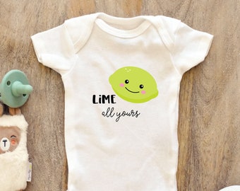 Lime all yours Baby Bodysuit Baby boy girl unisex Clothes New pregnancy announcement baby shower gift idea Bodysuit 233