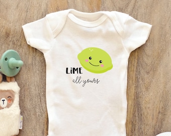 Lime all yours Baby Bodysuit Baby boy girl unisex Clothes New pregnancy announcement baby shower gift idea Bodysuit 233