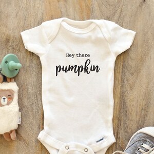 Hey there Pumpkin Baby Bodysuit New pregnancy announcement baby shower gift Baby boy girl unisex Clothes 155