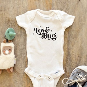 Love Bug Baby Bodysuit - Cute Valentines Day Baby Bodysuit 177
