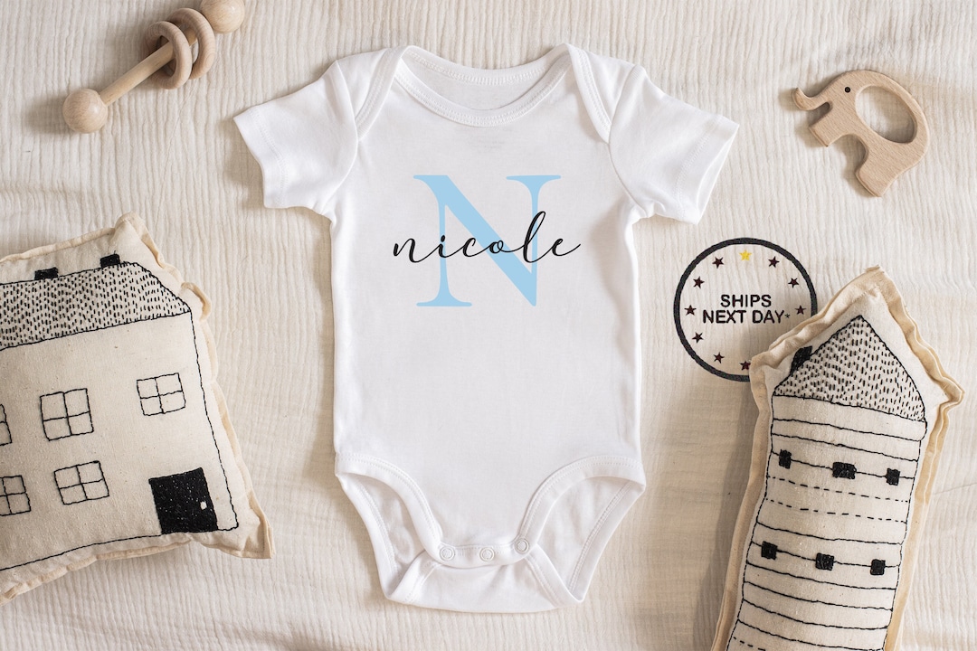 Custom Unisex Name ®, Baby Clothes, New Baby Announcement, Baby Shower