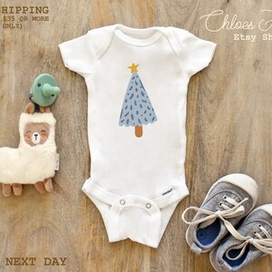 Christmas tree Bodysuit Retro Christmas t-shirt tee Cute Winter Natural Baby Bodysuit 280
