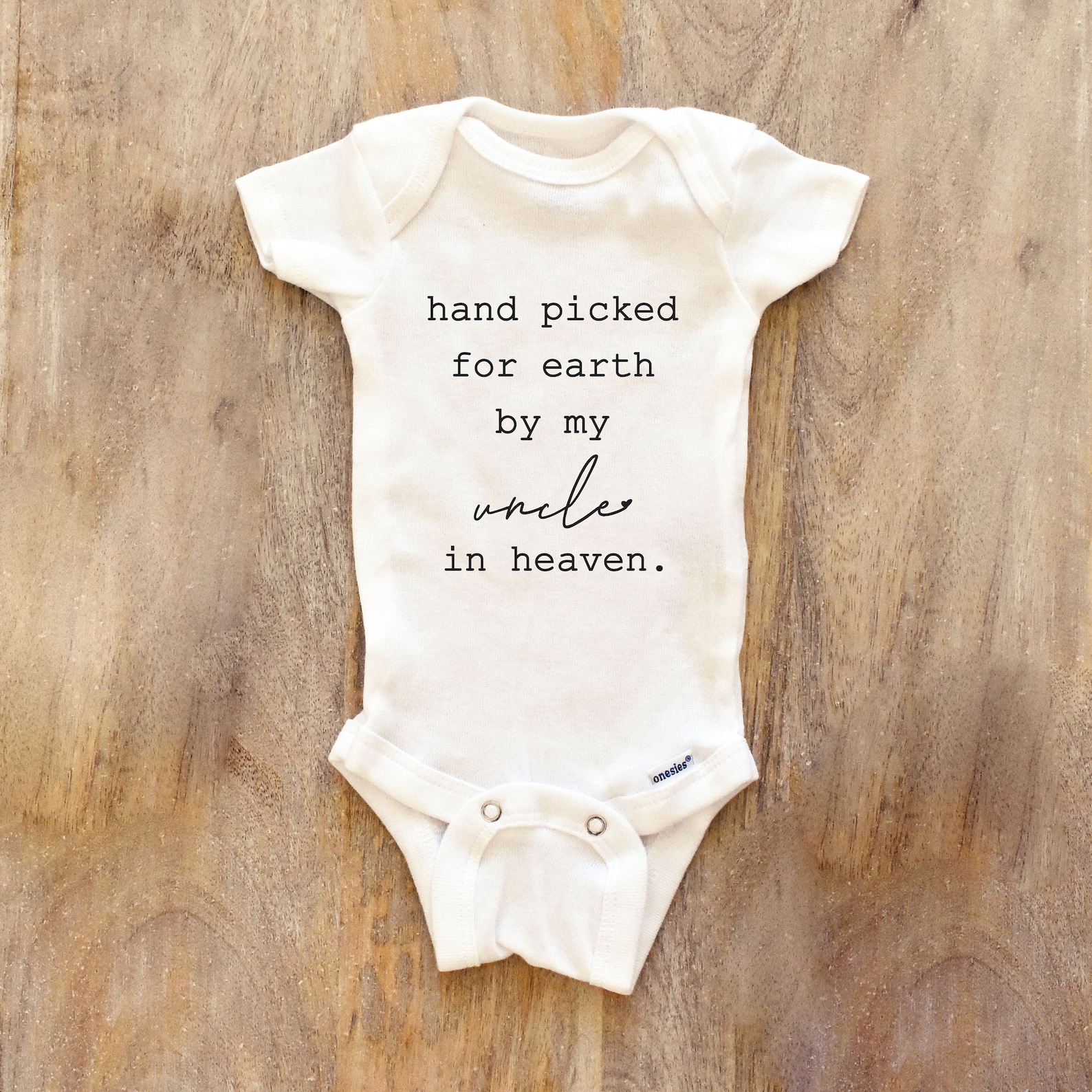 Hand Picked for Earth by My Uncle in Heaven Onesie® Baby - Etsy