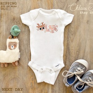merry bright Bodysuit Retro Christmas t-shirt tee Cute Winter Natural Baby Bodysuit 271