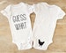 Guess What Chicken Butt Onesies® Funny Onesie Cute Rae Dunn Baby Shower Gift Baby Unisex bodysuit 116 