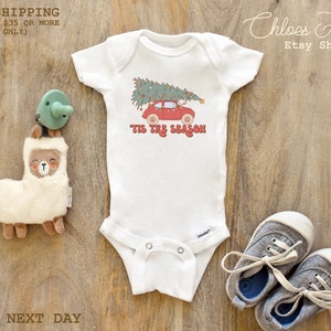 tis the season Bodysuit Retro Christmas t-shirt tee Cute Winter Natural Baby Bodysuit 276