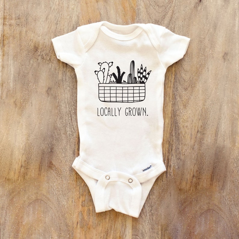 Locally Grown Plant Baby Onesie® Baby Boy Girl Unisex Clothes Etsy