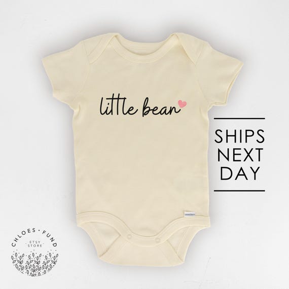 Little Bean Baby Onesie Minimalist Onesie Cute Natural Baby