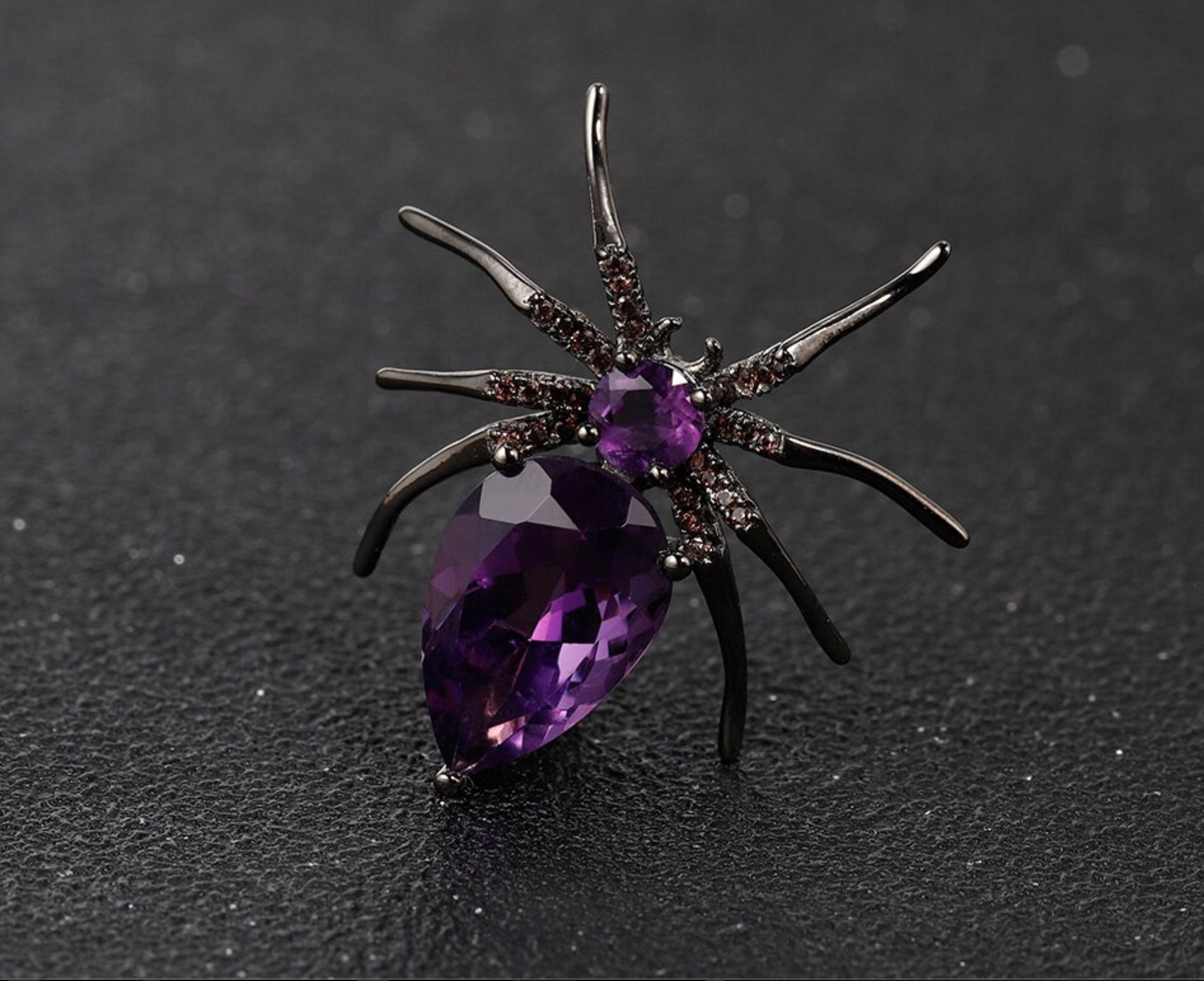 2.40 Ct Round Cut Pearl Fancy Animal Spider Brooch Pin Real 925 Sterling  Silver