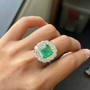 5.05 Carat Colombian Emerald & Diamond Ring