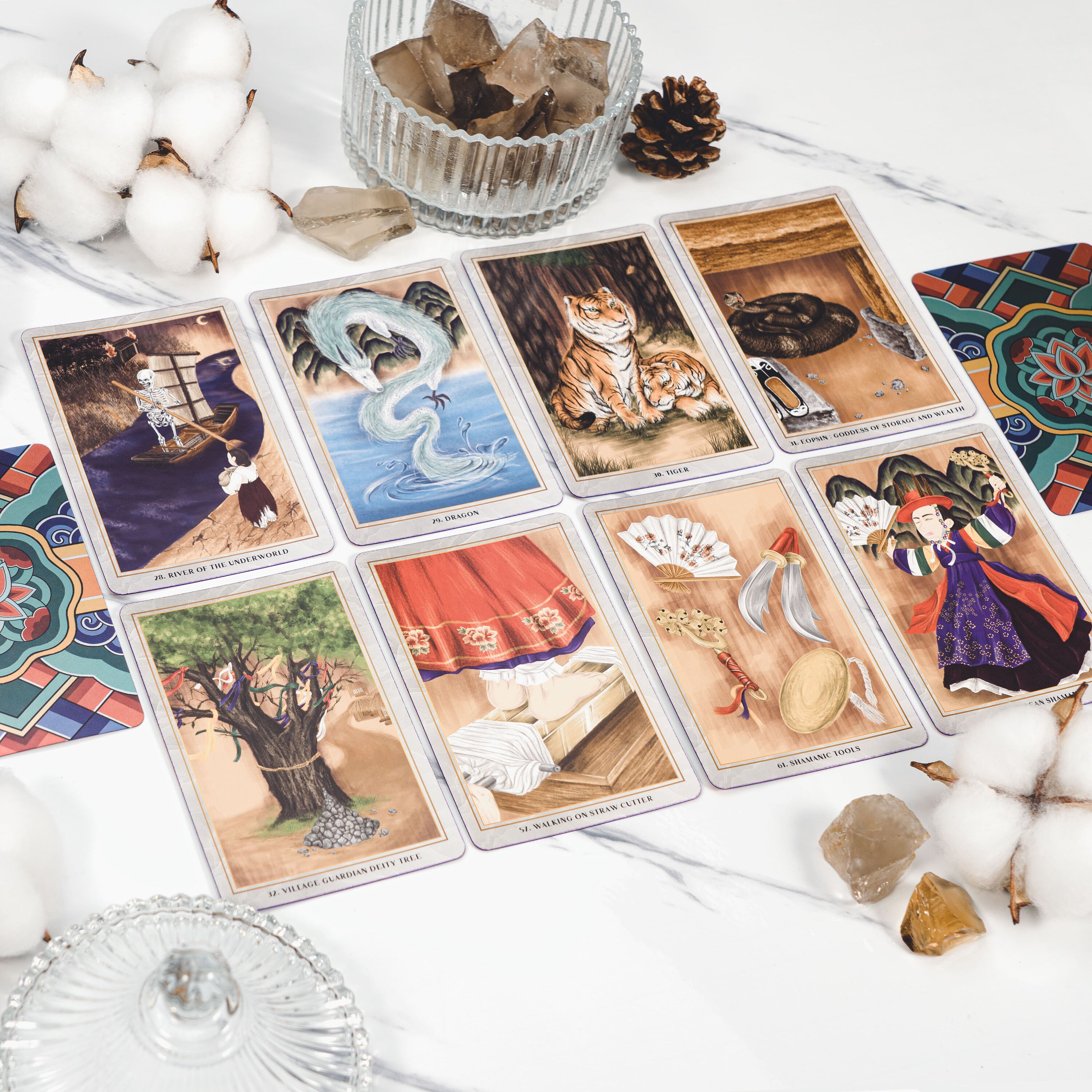 Korean Shamanism Manshin Oracle Tarot Cards With Guidebook Set Etsy